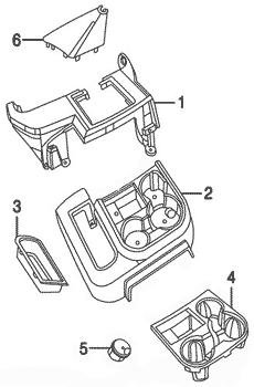 2006-08 Dodge Ram Center Console - Manual Trans.