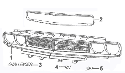 2008-2012 Dodge Challenger Front Grille