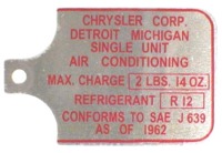 AC DATA TAGS FOR RV-2 COMPRESSORS